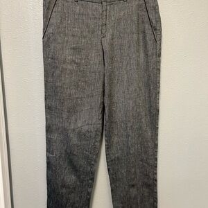 Nanette Lepore Gray Trousers with Straight Leg Cut and Heathered Texture